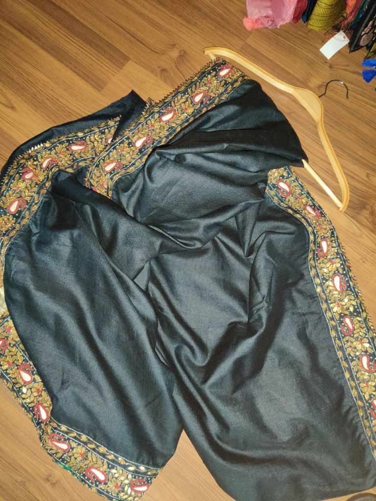 Gota Patti Hand Work on Tussar Silk